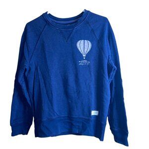 Acne Studios Vintage Mens Sweatshirt Size XS Blue Hot Air Balloon Pure Cotton